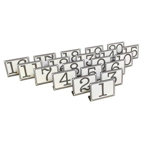 Mehrondo 20個入 テーブルナンバー 卓上 プレート サイン 数字: 1~20 | サイズ: 74x52mm | 日本製
