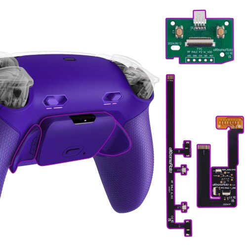 eXtremeRate ps5コントローラーBDM-030 040 050対応RISE Plus MAXバックパドルキット、ボトムシェル&クリッキートリガーストップ＆ラバーグリップ付き、ps5コントローラー対応用リマップ可能な背｜アルメリアセカンドストア