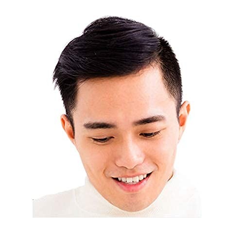 Dreambeauty 成人男性用分け取りウィッグ 黒いこと メンズ 人毛１００％ 総手植え 気どらずに 通気性 人工人はだ 増毛遊撃手かつら（13*18）