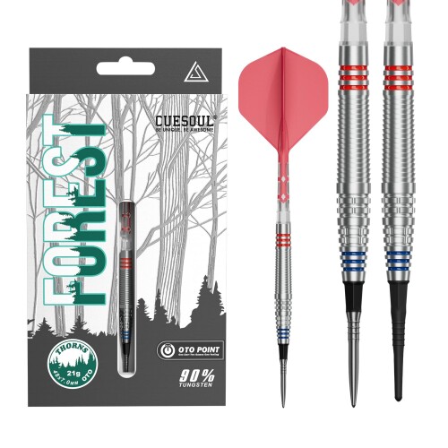 CUESOUL Forest「イバラ」21g 90% OTOスモールスレッドチップ 90%タングステンダーツセット ROST T19一体型フライト付き CSFS-90M21KSLJ|アルメリアセカンドストア