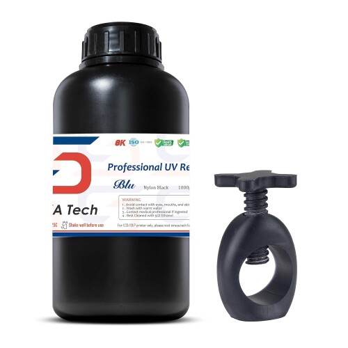 Siraya Tech Blu ナイロン 3D プリンター樹脂 ナイロンのような強力で正確な3D プリント樹脂 405nm UV 硬化急速樹脂 LCD DLP 3D プリンターおよび 8K 対応 (1kg、ナイロン ブラック)