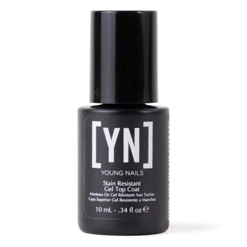 Young Nails Stain Resistant Gel Top Coat. Prevent Discoloration with Clear High Gloss Top Coat for Artificial Nails, 1/3 薬局衡オンス