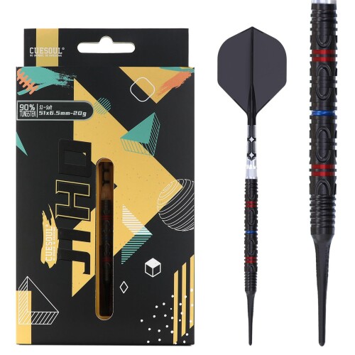 CUESOUL JIHO S1 18/20グラム 90% タングステン鋼含み ソフトチップ ダーツセット ROST T19 2 色 一体型フライト(CSJH-90R20KJHS1) 12,282円
