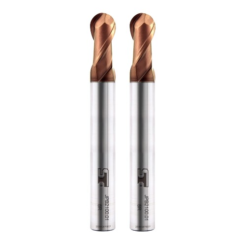 スピードタイガー JPB 2枚刃 ボールエンドミル 刃径R5 タングステン鋼 超硬 TiSiNコート カッター 2個入り セット