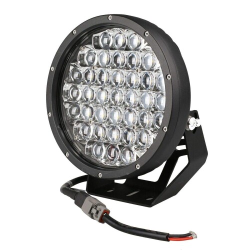 LEDサーチライト 作業灯 丸型 防水 370W オフロード 照射距離700メートル 船舶 重機 車外灯 投光器 白光 12V 24V兼用 1個