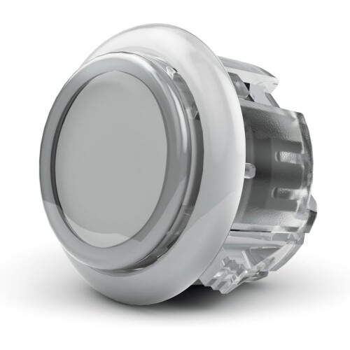 QANBA Gravity KS アケコン ボタン 24/30MM アケコン 静音ボタン 4個セット アーケード ボタン 重力機械軸 48dB静音 高耐久性 アケコンとレバーレスのボタン交換に対応 (透明色, 24mm 4個セット)