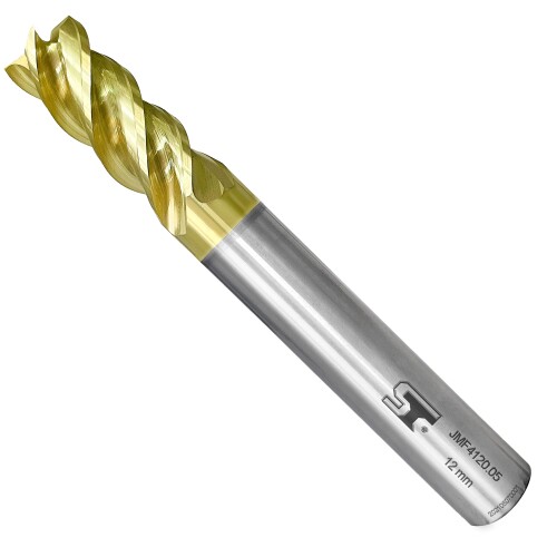 スピードタイガー JMF 4枚刃 エンドミル 刃径 12mm 超硬 タングステン鋼 スクエア ZrN-A コーティング ステンレス鋼専用 不等分割