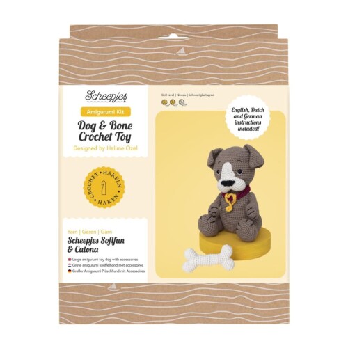 Scheepjes あみぐるみ一揃いの道具 犬と骨のかぎ針編み手あそび - 1個