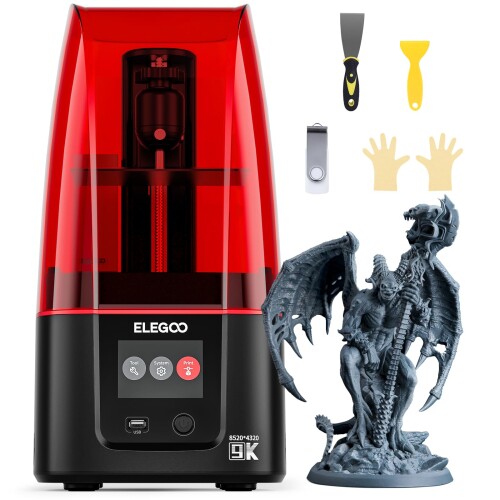 ELEGOO MARS 4 MSLA 3D 印刷工 7 in 9K モノクロ LCD 付き添い人 UV レジン光形成印刷工 マルチプリントモード 刷り上げる大きさ 153.36x77.76x175 粍? / 6.04x3.06x6.89 in