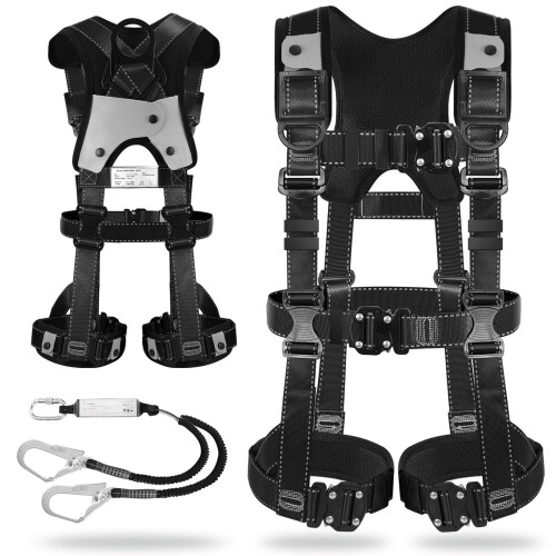 (TT TRSMIMA) フルハーネス 新判定基準 仕掛ける フルハーネス安全性のある帯：体制照りかえす 安全性のある防御すること ワンタッチ バックル 脱着飾り気の無い 馬具安全性のある帯 幽客yd付き添い人 2丁掛け 肩パッド 腿パッド 納める袋付き添い人 墜