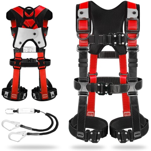 (TT TRSMIMA) フルハーネス 新判定基準 仕掛ける フルハーネス安全性のある帯：体制照りかえす 安全性のある防御すること ワンタッチ バックル 脱着飾り気の無い 馬具安全性のある帯 幽客yd付き添い人 2丁掛け 肩パッド 腿パッド 納める袋付き添い人 墜