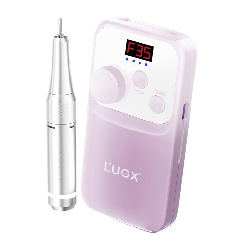 L\u0027UGX ネイルマシン 35000RPM, ネイルオフマシーン 電動ネイルマシン 労働者階級 ネイルドリル 低騒々しい音 低振りまわす (パープル)