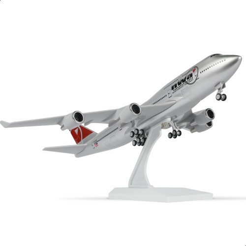 QIYUMOKE 1/240 ノースウエスト航空 747 飛行機模型キット対応 (全長30cm) ボーイング747航空機 レジン製飛行機模型 ディスプレイスタンド付き 大人向け航空ギフト・装飾品