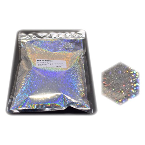 DIY MASTER ホログラム ラメ フレーク 0.4粍 500g