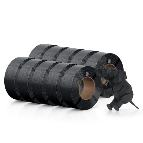 Bambu Lab PLA 第一義的 3d印刷機細糸 10巻 1.75粍 PLA 線径精度 +/- 0.03 粍 RFID付き添い人で込み入った備え付ける不必要 絡み和らげる 木管なし 10kg FDM印刷機に相応う 黒いこと