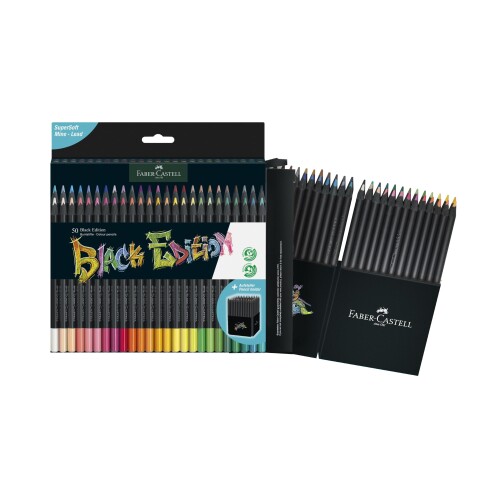 Faber-Castell 色合い輪っか鉛筆 黒いこと～版 116450 缶50本仕掛ける