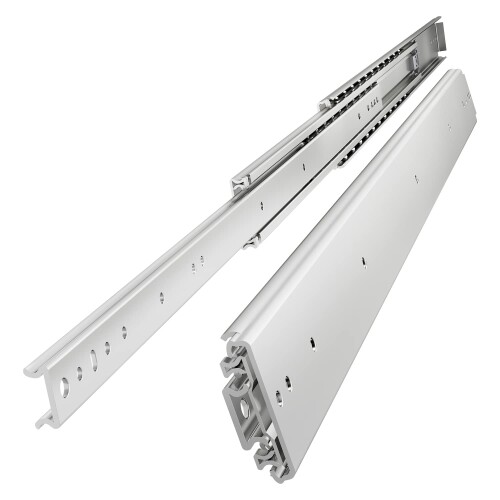 VADANIA 超重量用スライドレール 1100mm #A76 幅76mm/164kg耐荷重 3段フルエクステンション 産業用サイドマウントレール 左右1セット