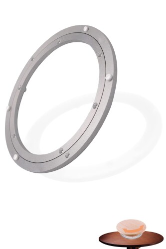 Tierneys ティアニーズ］ 回転台 回転盤 丸型棚 アルミ製 ターンテーブル可 円卓向け (448mm) シルバー