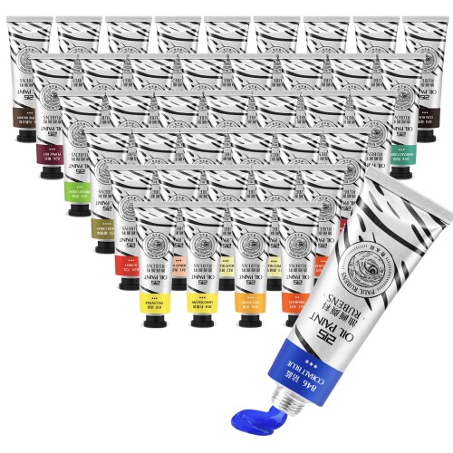 Paul Rubens (ポール・ルーベンス) 油絵の具えの具 40色*50ml ラージチューブ 専門的油性えの具 高飽和 クリーミーな質感 整合性性 絵書き/大学生/未経験者向け油性えの具