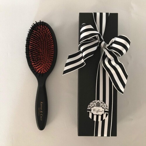 ドイツ製 ボア（猪毛） #高級 ヘアブラシ 髪にの長さが普通 髪の毛量が普通～少なめの方向き #父の日 #プレゼント #ギフト にどうぞ #猪毛 オールナチュラル オールハンドメイド ブラッ｜アルメリアセカンドストア