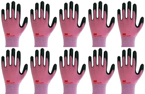 3M SuperGrip 軽量ニトリルワークグローブ スーパーグリップ200、3Dコンフォートストレッチフィット、耐久性のあるパワーグリップフォームコーティング、スマートタッチ、シンナーウォッ