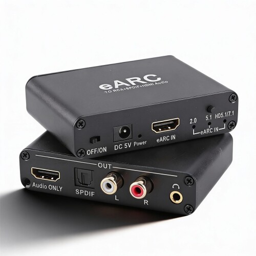 Acogedor EARCオーディオ抽出器、HDMI ARCアダプター、eARCオーディオコンバーターからHDMI/光/ 3.5mmサウンド抽出器、テレビからサウンドシステムスピーカーアンプへ