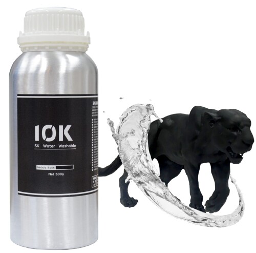 SK本舗 光造形 3Dプリンター用 10K 水洗いレジン (500g, Nebula Black)
