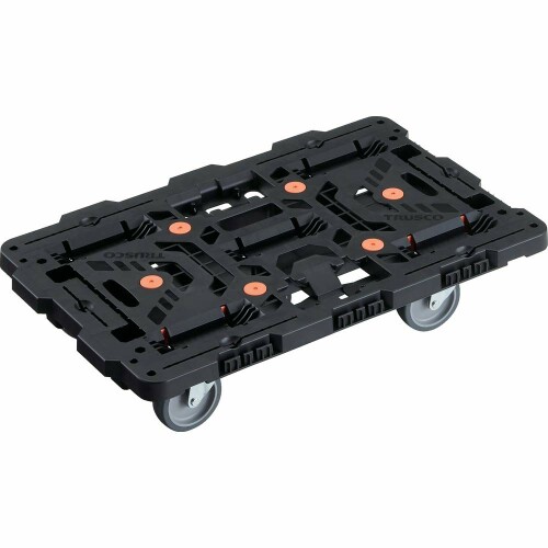 トラスコ中山(TRUSCO) 繋ぎ合わせる式脂製平台車 ビートル 自在5輪 黒いこと 700×450 BT700J5-E100