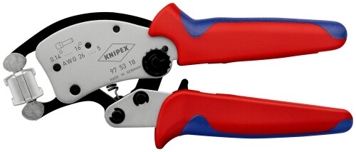クニペックス KNIPEX マルチアジャストワイヤーエンド圧着ペンチ 9753-18SB 9753-18SB｜アルメリア店