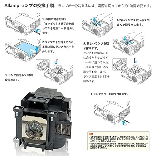 Allamp ELPLP87 プロジェクター 交換用ランプ EPSON エプソン EB-535W