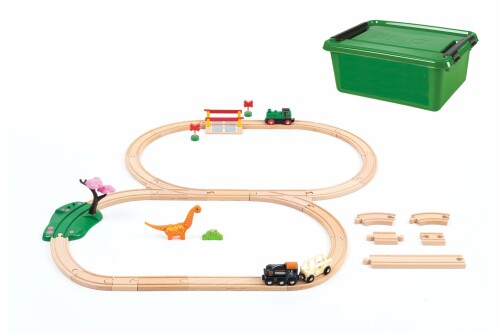BRIO (ブリオ) 恐竜踏み切り書き割り(34天下太平) 607900 客体年歯 3歳~