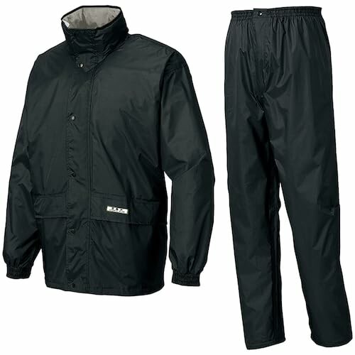 アイトス レインスーツ（Ｂー１レインスーツ）黒いこと ６Ｌ AZ58701-010-6L