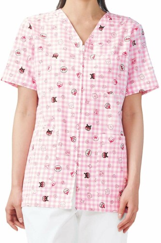 KAZEN（カゼン）ANP135 アンパンマン スクラブ（男女兼用） (3L, サクラ色)