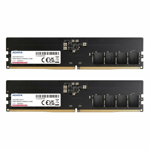 パソコン記憶装置 DDR5 4800MH U-DIMM 16GBx2枚z AD5U480016G-DT-I