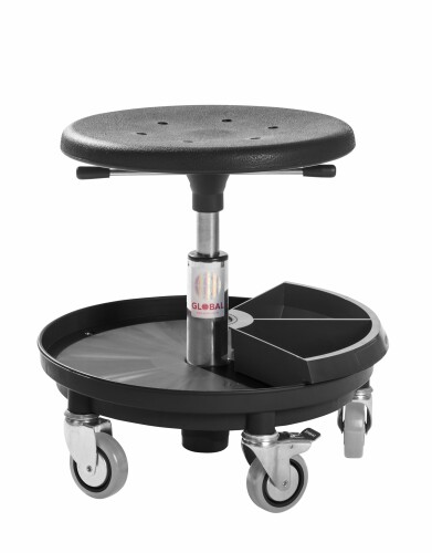 Ｇｌｏｂａｌ ＳＩＧＭＡ ４００Ｐ 工具トレー付作業チェア 樹脂製ベース 座高３７～５０ｃｍ｜アルメリア店