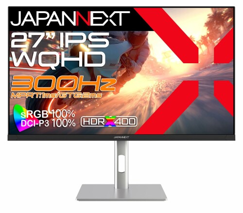 JAPANNEXT 27in IPSダイアログボックス積み上げる 300サイクル/1ms(MPRT)相応う WQHD(2560x1440)解像力 ゲーミングモニター JN-IPS27G300Q-HSP HDMI DisplayPort sRGB:100% DCI-P3:100% HDR400好いかげんに なおなお書き5 WQHD:120サイクル 高さ合わせる 心棒(縦回転させる)
