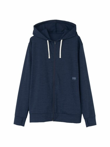(ヘリーハンセン) ラッシュガード L/S One Point Logo FZ Hoodie Rashguard オーシャンネイビー M|アルメリア店