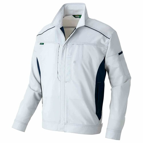 AITOZ(アイトス) NewエコT/Cストレッチ 長袖ブルゾン (男女兼用) 春夏用 シルバーグレー×ネイビー AZ3530 003 3L 6,247円