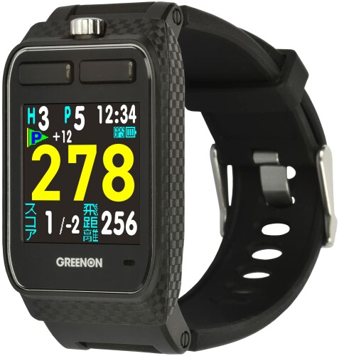 GreenOn（グリーンオン）ザ・ゴルフウォッチ ジールみちびきL１S相応う らくらくゴルフご覧なさる THE GOLF WATCH ZEAL 黒いこと