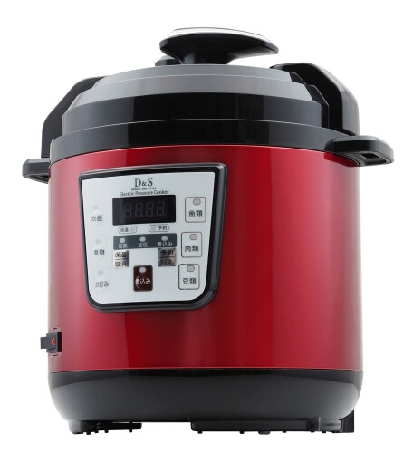 D&S ディーアンドエス 食材を入れてタイマーを押すだけ簡単調理電気圧力鍋 2.5L レッド ほったらかし電気圧力鍋 手軽に圧力調理 タイマー機能付き 再加熱もできるガラス蓋付き STL-EC30R|アルメリア店