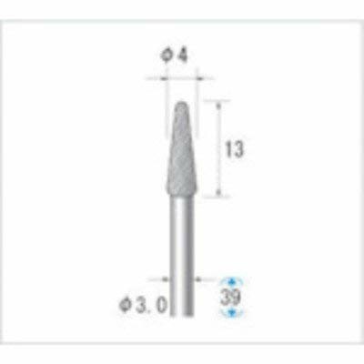 ナカニシ 超硬カッター テーパー先丸(ダイヤカット) 刃径4mm 刃長13mm 24525
