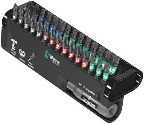 Wera(ヴェラ) 05057690001 | ビットチェック 30 インパクター 1 ビットセット、30点入り|アルメリア店