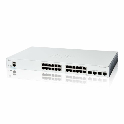 シスコシステムズ (Cisco) Cisco Catalyst 1200-24T-4X スマート スイッチ 24 ポート GE 4x10GE SFP+ 金属筐体 静音ファンレス法人向け (C1200-24T-4X)