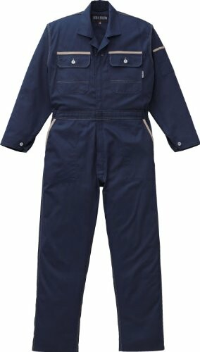 KANSAI 山田辰 ツヅキ服(オール時節用) 2670 ネイビーブルー 4L大きさ