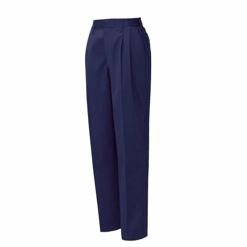 アイトス レディースシャーリングパンツ(2タック)(春夏用) AZ-5323 008 ネイビー 3Lサイズ