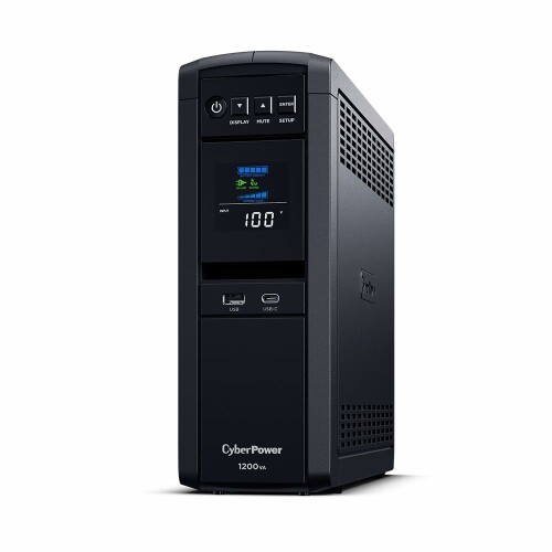 CyberPower (サイバーパワー) CP1200PFCLCDJP 無停電ワット数とり備える UPS 伝達ルートインタラクティブ給電/正弦波 1200VA/780W 養護ホーム事務室向け 角度調節する能力のある色つや液晶画面付 3年引きうける