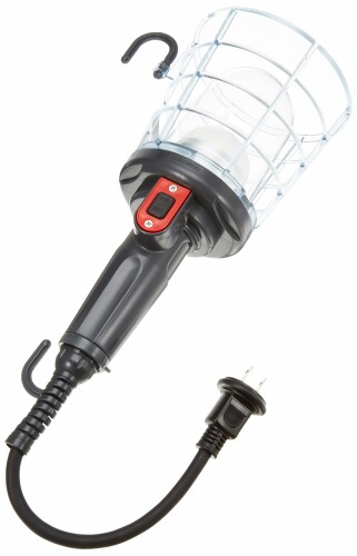 ハタヤ (HATAYA) 照明 LED 屋外用 (防雨型) 防塵 防水 7W 全光束810Lm コード0.3m 太さ0.75? 二重絶縁 アース不要 オール樹脂製 ランプカバー ガードネット 吊り下げフック 手持ち ハンドランプ