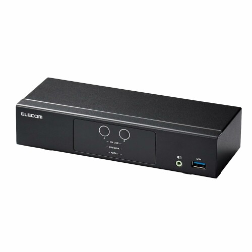 エレコム パソコン切替器 KVMスイッチ HDMI 2ポート PC2台切替 4K60Hz エミュレーション機能搭載 KVM-NHUS2