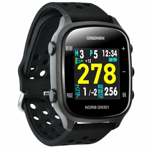 GreenOn（グリーンオン）ザ・ゴルフウォッチ ノルムII つけ加える みちびきL１S相応う 色つや液晶 THE GOLF WATCH NORM II Plus/ノルム GN301 グリーンアンジュレーション見せびらかす (新模範例（NORM GN301）, ブラジャー