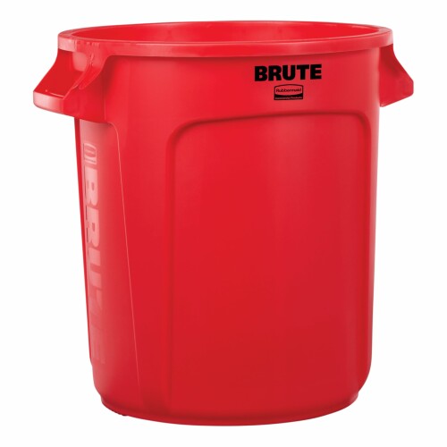 天然ゴムお手伝いさん(Rubbermaid) BRUTE 丸型容れもの 38L (10gal) 赤 フタなし RM2610UTRD